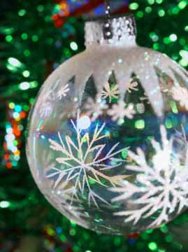 Okrasje za jelko, modra kroglica 2