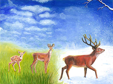 Slovenska ilustracija: Julia Doria, Od jelenčka do jelena