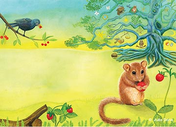 Slovenska ilustracija: Julia Doria, Podlesek Albert v leskovem gaju