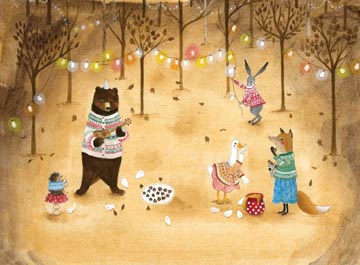 Slovenska ilustracija: Živa Viviana Doria, Gozdne živali imajo zabavo