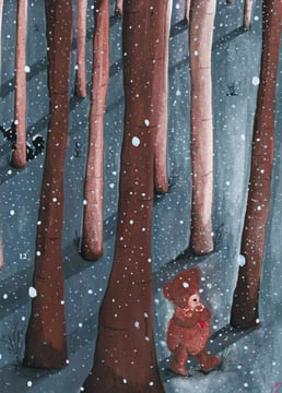 Slovenska ilustracija: Živa Viviana Doria, V gozdu sneži